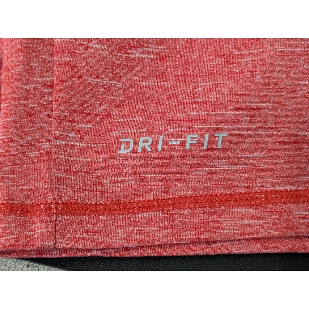 NIKE Hydroguard Dri Fit S/S Swim Shirt Mens XL Red UPF40 Stretch Athletic Logo